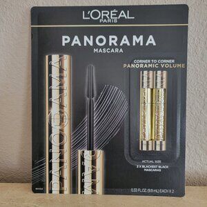 (2 Pack) L'oreal Voluminous Panorama Mascara 701 Blackest Black 0.33 FL OZ -NEW